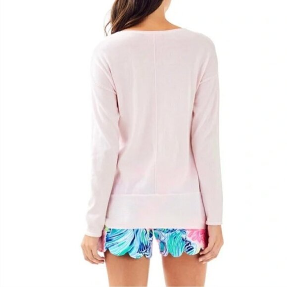 Lilly Pulitzer Colene Sweater in Baby Pink Size XSmall - Picture 3 of 10